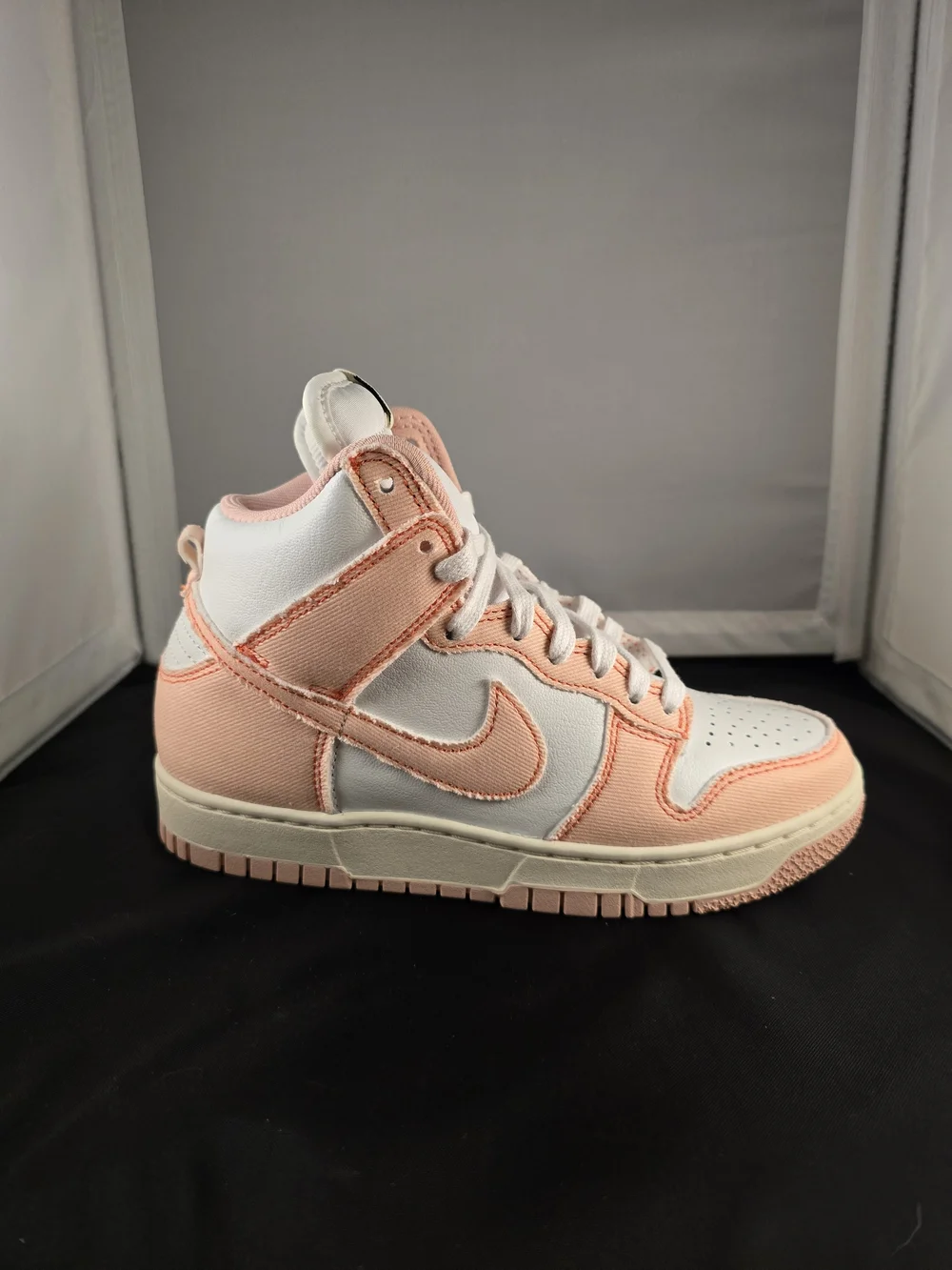 Nike Women’s High-Top Sneakers - White & Peach